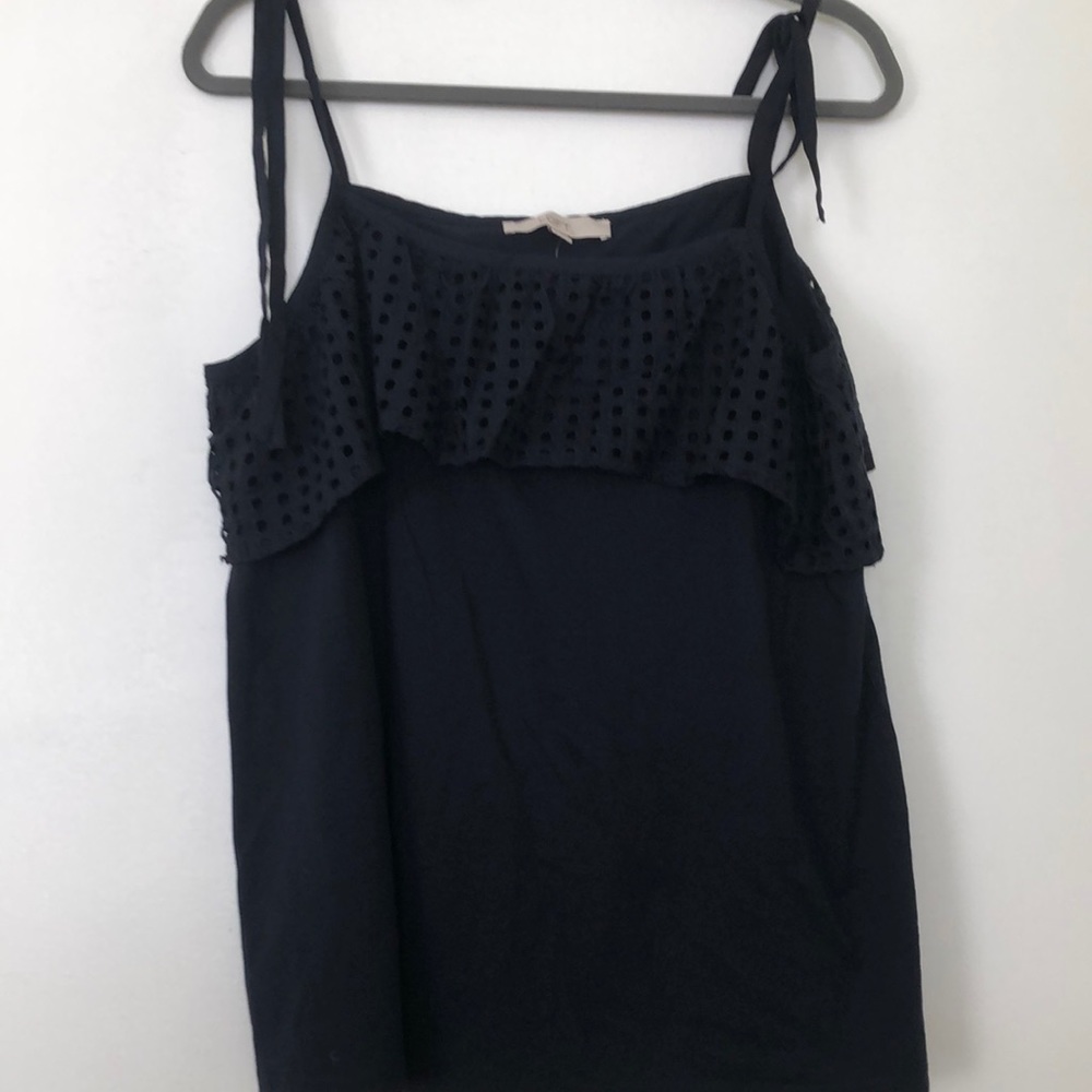 Ann Taylor Loft Ruffle Detail Cami Sz L